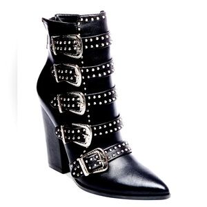 STEVE MADDEN NEW Studded/Spike Leather Ankle-boots
